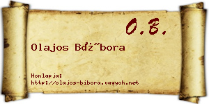 Olajos Bíbora névjegykártya
